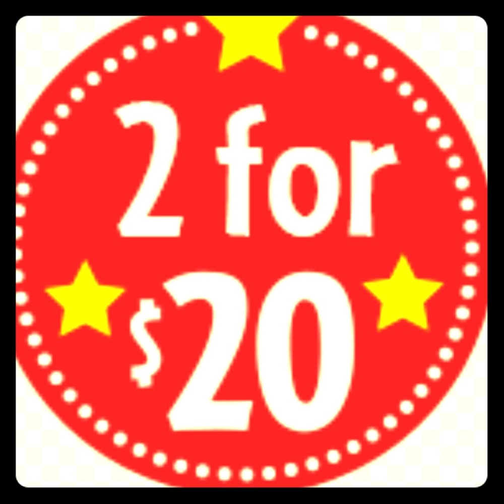 Sunday Sale !!!!!!! 2 for 20!!!